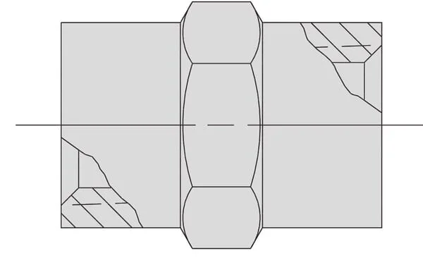 Non Branded - ZBN38NPTF - Reducing Adaptor With Hex, 3/8 NPTF x 3/8 NPTF