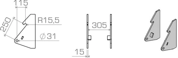 Non Original - LBAKRA25015S - Bucket Adapter