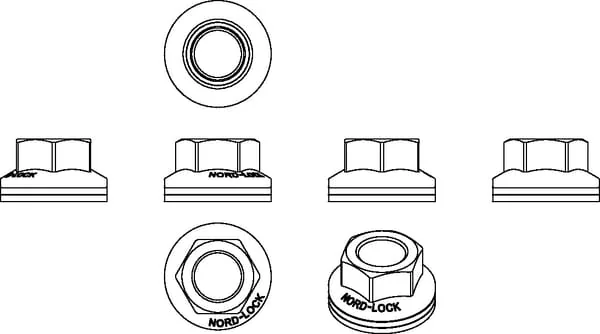 Nord Lock - NLWN2215DP - Wheel Nut M22x1.50 Steel Galvanized Class 10