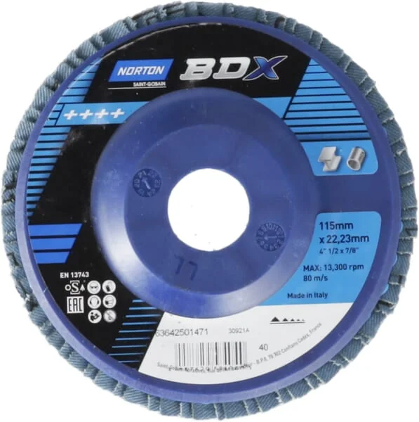 Norton - 63642501471 - Flapdisc Tapered Fib X-Treme 115mm P40