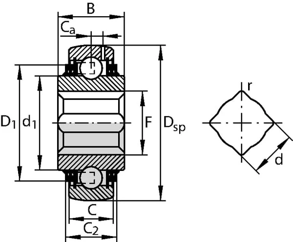 NSK - NWB00608 - Disc Harrow Bearing