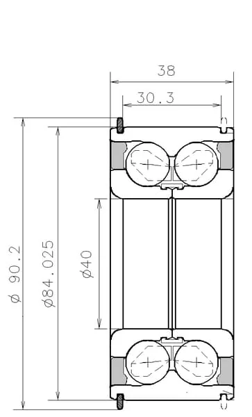 NTN SNR - NWB01575 - Angular Contact Ball Bearing