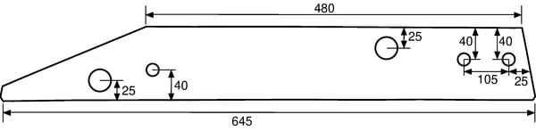 Överum - 41659609409 - Plow Landside Right XU