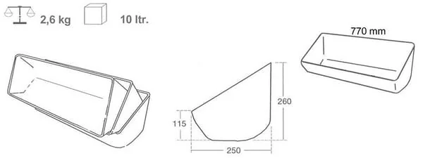 OK Plast - 1620101230 - Long Trough 77cm 13.5 L