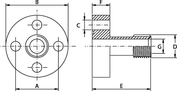 Oleo Tecnica - 1DPM08 - Pump Flange Male 1/2