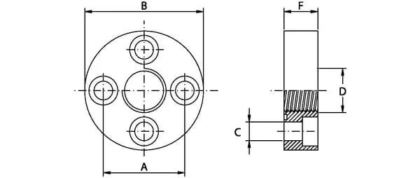 Oleo Tecnica - 2DF08 - Pump Flange 1/2