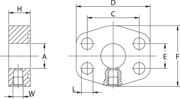 Oleo Tecnica - D110G18 - Flange Measuring Point SAE