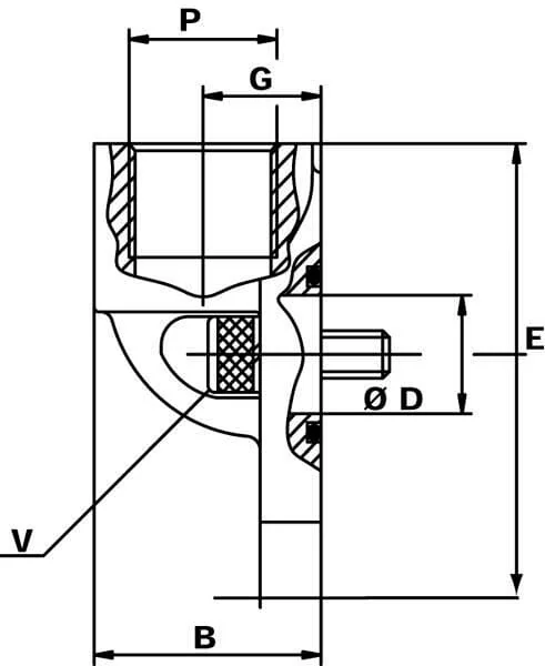 OMT - 0G06 - OMT Flange Elbow 3/8 26mm