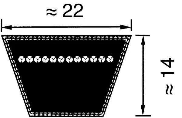 Optibelt - VB224000 - V-Belt C158