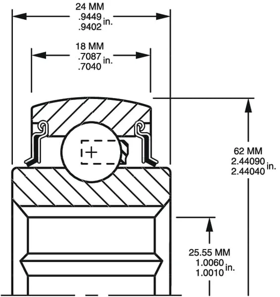 Peer Bearing - 206KRRB6 - Roller Bearing