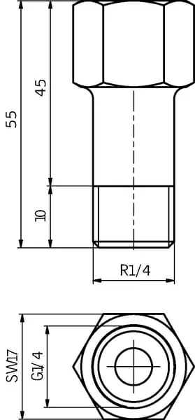 Perma - PRM9260011701 - Perma Extension G 1/4 45 mm (A701)