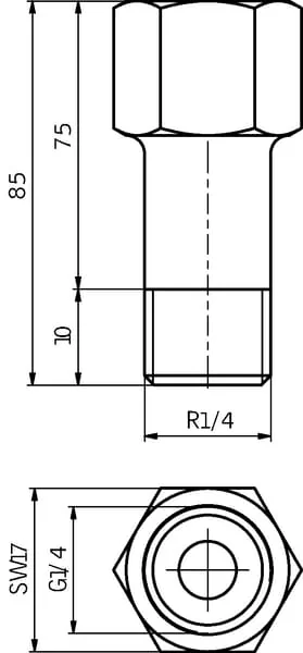 Perma - PRM9260011702 - Perma Extension G 1/4 75 mm (A702)