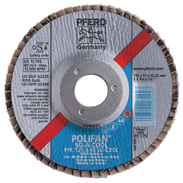 Pferd - K12580INOX - Pferd Lamellar Grinding Disc 125mm K80 INOX