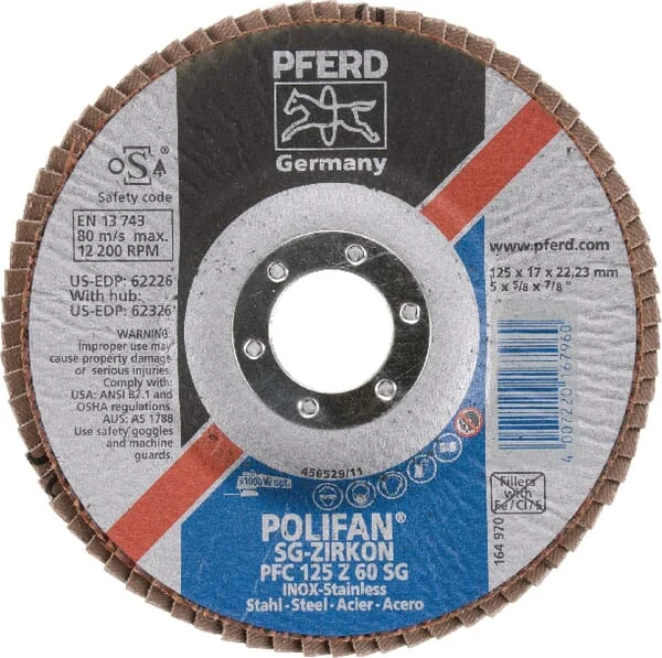 Pferd - PFC125Z60SG - Pferd Lamellar Grinding Disc PFC 125 Z60 SG
