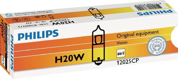 Philips - GL12025CP - Light Bulb Conventional H20W 12V 20W BA9S Philips