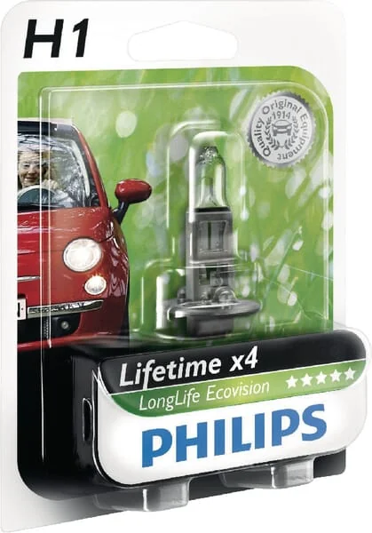 Philips - GL12258LLECOB1 - Light Bulb Halogen Tube H1 12V 55W P14.5S White Philips