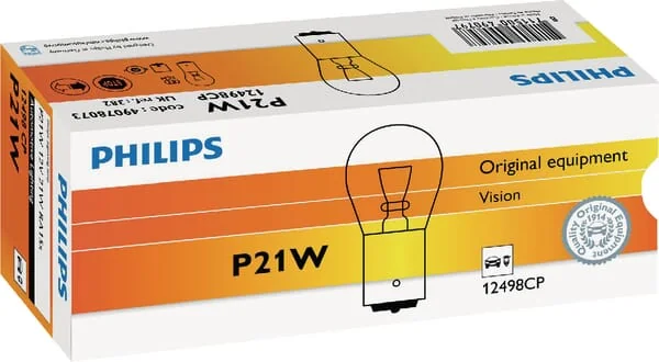 Philips - GL12498 - Incandescent Bulb P21W 12V 21W BA15S White Philips