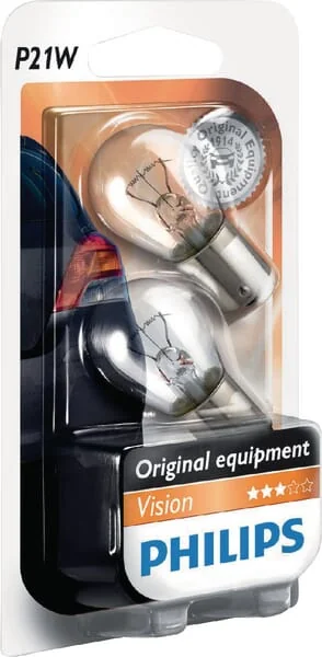 Philips - GL12498B2 - Light Bulb Conventional Pear P21W 12V 21W BA15S White Philips