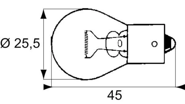 Philips - GL12498B2 - Light Bulb Conventional Pear P21W 12V 21W BA15S White Philips