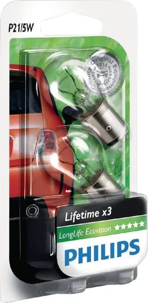 Philips - GL12499LLECOB2 - Light Bulb Conventional Sphere P21/5W 12V 21W/5W BAY15D White Philips