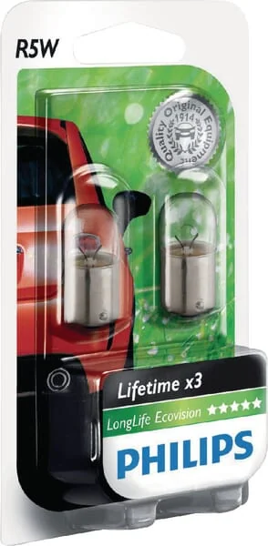 Philips - GL12821LLECOB2 - Light Bulb Conventional Tube R5W 12V 5W BA15S White Philips