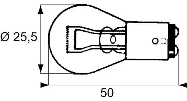 Philips - GL13499B2 - Light Bulb Conventional Sphere P21/5W 24V 21W/5W BAY15D White Philips