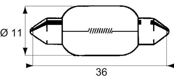 Philips - GL13844 - Festoon Bulb C5W 24V 5W SV8.5 Philips