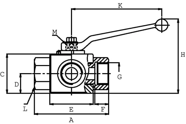 Pister - KH3KSR08T - Ball Valve 3-Way 1/2 T-Bore