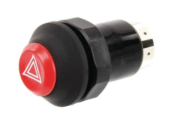 Pneutron - 11100100PN - Pneutron Pressure Switch, Warning Lights, Round, Red