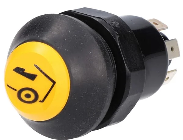 Pneutron - 11104010PN - Push Switch, Chopper, Round, Yellow