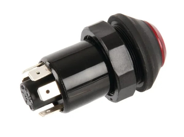 Pneutron - 11105010PN - Pneutron Pressure Switch, Warning Lights, Round, Red