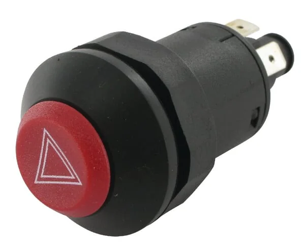 Pneutron - 11105020PN - Pneutron Pressure Switch, Warning Lights, Round, Red
