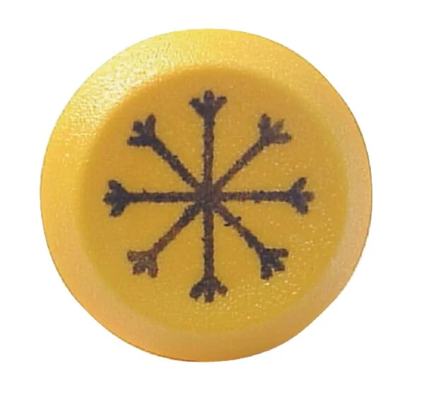 Pneutron - 11110360PN - Push Switch, Air Conditioning, Round, Yellow