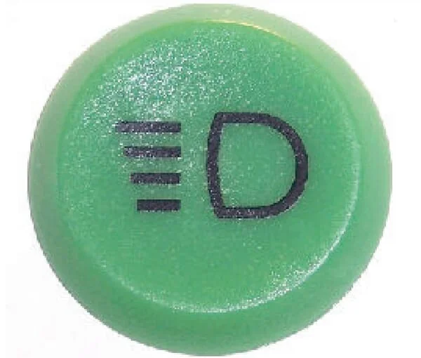 Pneutron - 11110810PN - Switch, Headlights, Round, Green