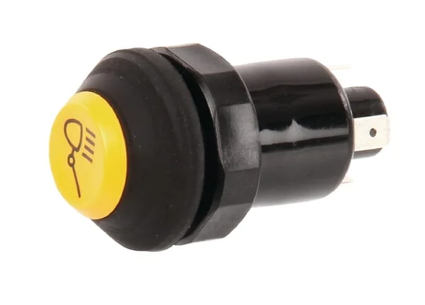 Pneutron - 11130200PN - Pneutron Pressure Switch, Work Light, Round, Yellow