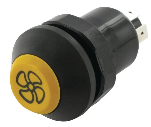 Pneutron - 11130560PN - Pneutron Pressure Switch, Fan, Round, Yellow