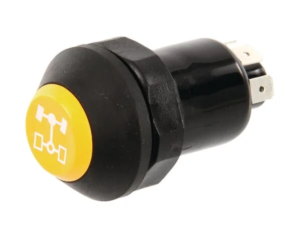 Pneutron - 11175010PN - Push Switch, Front-Wheel Drive, Round, Yellow