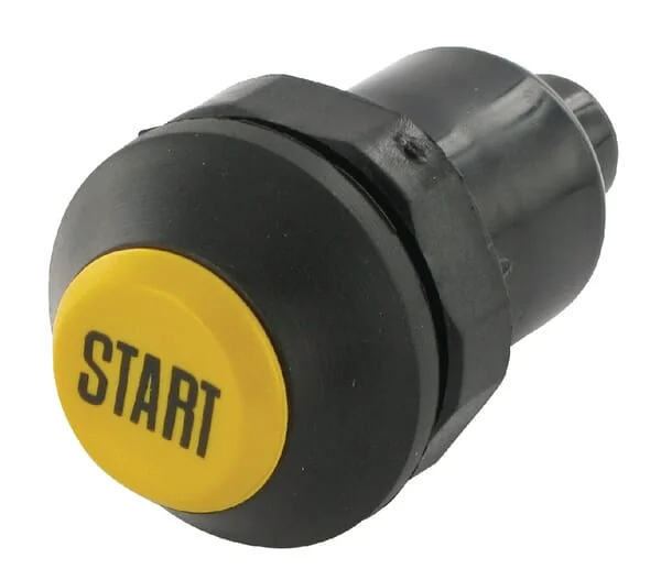 Pneutron - 11215050PN - Push Switch, Start, Round, Yellow