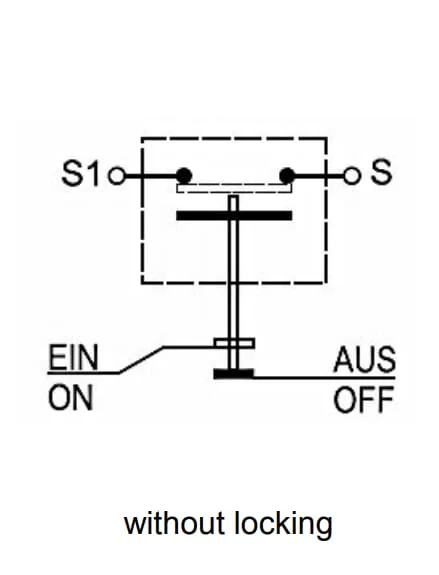 Pneutron - 11215080PN - Push Switch, Lift and Lower, Round, Yellow