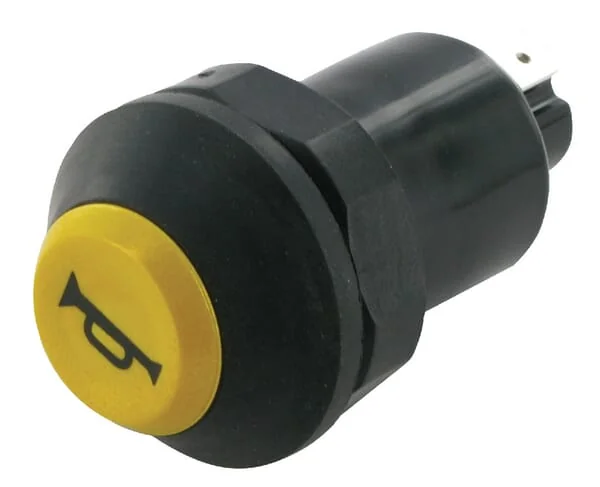 Pneutron - 11215100PN - Push Switch, Horn, Round, Yellow