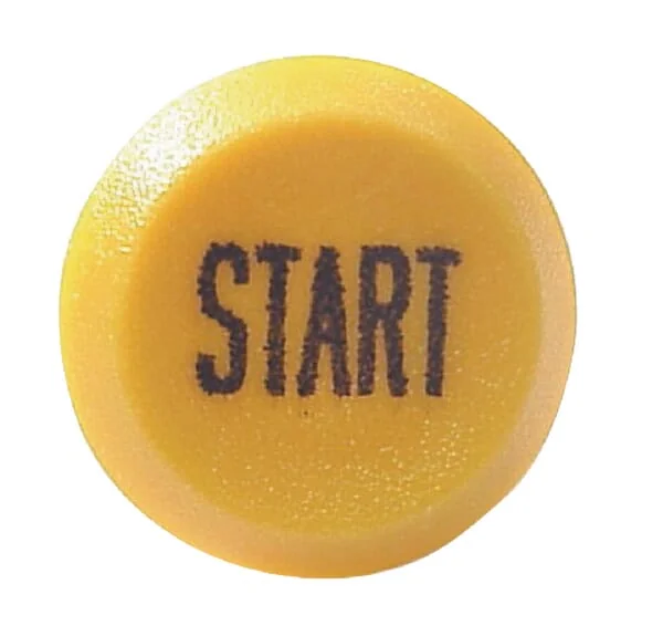 Pneutron - 11245030PN - Push Switch, Start, Round, Yellow