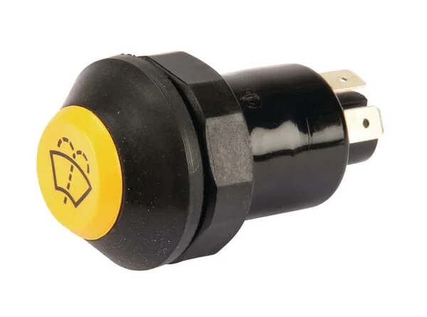 Pneutron - 11245100PN - Pneutron Pressure Switch, Wiper and Washer, Round, Yellow