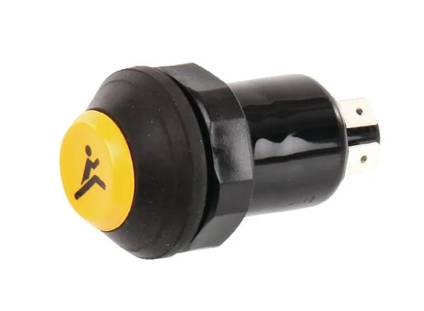 Pneutron - 11245210PN - Push Switch, Quick, Round, Yellow