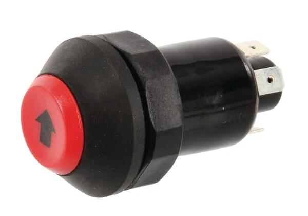 Pneutron - 11245280PN - Push Switch, Up / Down, Round, Red