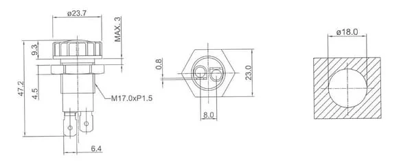 Pneutron - 21300101PN - Warning Light, Red With Blade Terminals