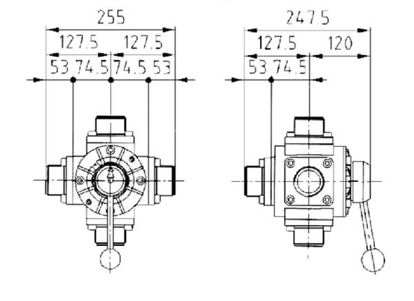 Polmac - VTDC0600 - Ball Valve 5 Way 2"