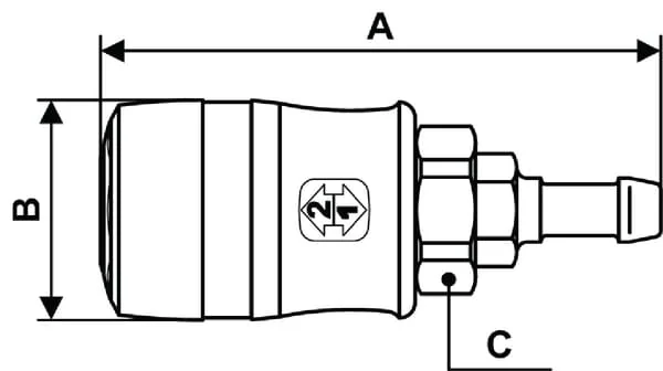 Prevost - ASG061808P001 - Safety Quick Connect Pillar 8mm