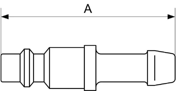 Prevost - IRP066810 - Male Connector With 10mm Hosetail