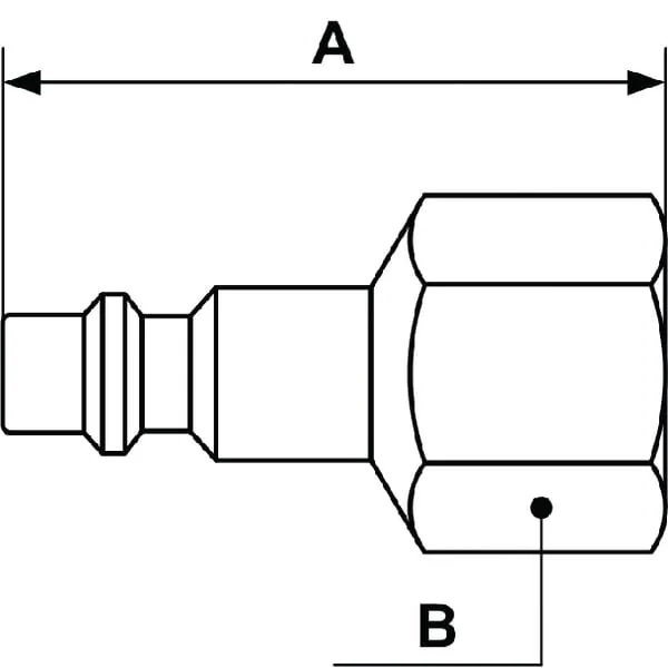 Prevost - IRP086103 - Prevost Push-In Nipple Bithread BSP-1/2"