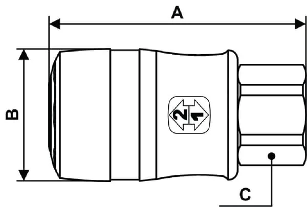 Prevost - ISG081103 - SAFETY QUICK COUPLING DOUBLE THREAD BSP1/2